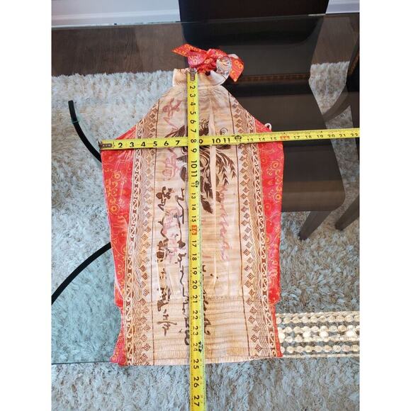 M.K.M Designs Women's Multicolor Polyester Halter Neck Sleeveless Top Blouse M - Picture 7 of 9